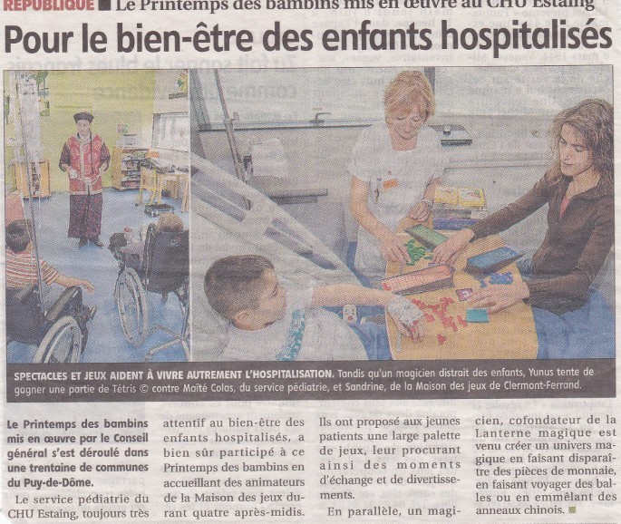 Magie dans les hôpitaux pour le bien-être des enfants hospitalisés